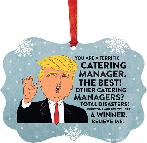 Vista 41 de Andaz Press Presidente Donald Trump Fancy Frame Recuerdo Adorno de Navidad Regalo de broma Ejecutivo de Cuenta, 1 paquete, Divertidas Ideas