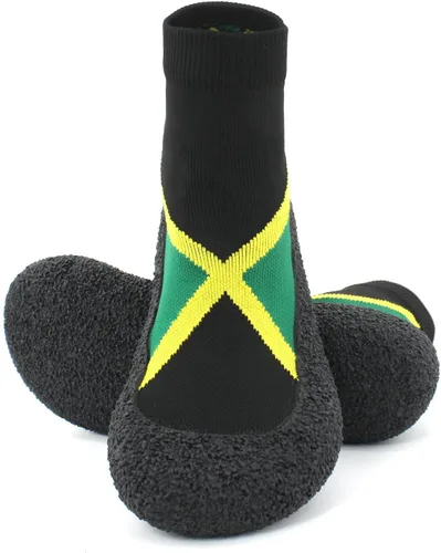 Vista 4 de Zapatos tipo calcetín descalzos para mujer y hombre, para deportes acuáticos, yoga, saltar, playa, caminar, fitness, calzado jamaicano, rasta, afro