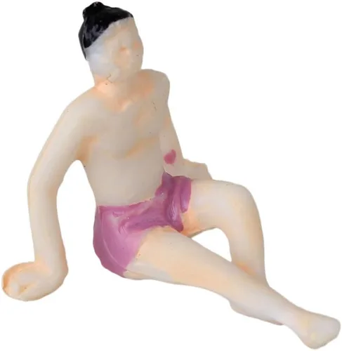 Vista 7 de 1:75 Multicolor ABS sin pintar en miniatura Beach People Figures Mini People Pack de 20