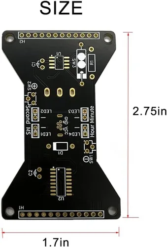 Vista 3 de Treedix Kit de práctica de soldadura reloj de arena electrónico Led DIY Kits de práctica Junta de práctica Blue Ray Ensamblar Soldadura Práctica