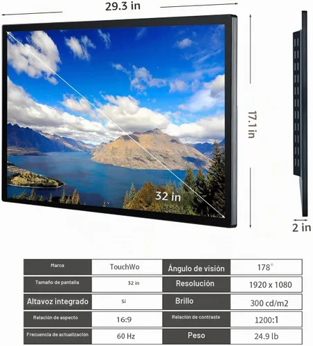 Vista 6 de Monitor interactivo de pantalla táctil de 32 pulgadas, tablero inteligente con pantalla 16:9 1080P, pantalla táctil Android 11, pizarra electrónica