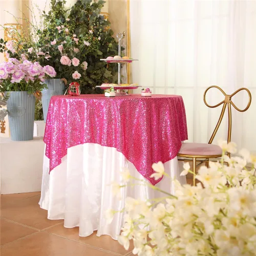 Vista 73 de Eternal Beauty Mantel rectangular cuadrado de 50 x 50 pulgadas para tartas, postres, exposiciones, fiestas, eventos de cumpleaños