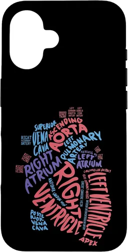 Vista 32 de Cardiac Nurse Anatomical Heart Cardiology Medical Gift Case for iPhone 17