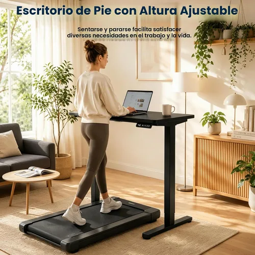 Vista 3 de Escritorio eléctrico de pie de 35 x 20 pulgadas, escritorio compacto de altura ajustable para espacios pequeños, estación de trabajo ergonómica