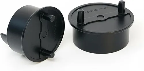 Vista 3 de 1 par para 1 5/16 "de diámetro para barra de armario armario extremo de tubo soportes nuevo negro mate