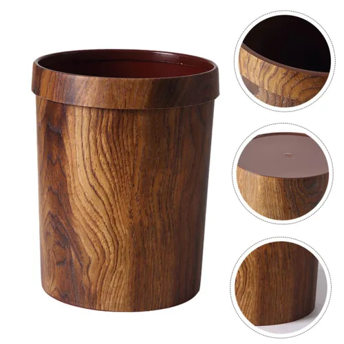 Vista 4 de VICASKY Cesta de basura clásica de plástico para dormitorio decorativo para oficina en casa