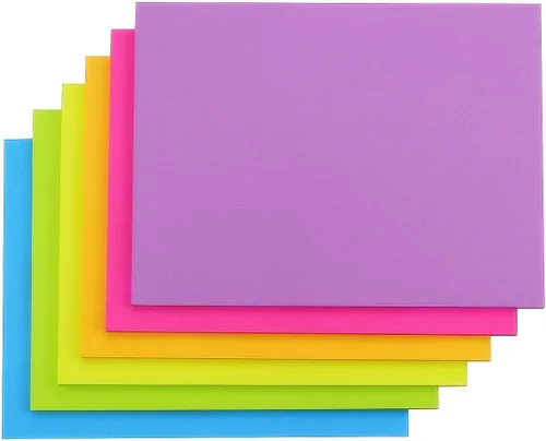 Vista 3 de Early Buy Notas adhesivas 6 colores brillantes, 12 blocs de notas autoadhesivas de 8 x 6 pulgadas, 45 hojas/bloc