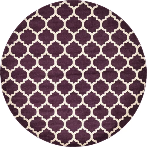 Vista 145 de Unique Loom Trellis Collection - Alfombra de área de Filadelfia, rectangular de 2 pies 2 pulgadas x 3 pies, color morado y marfil