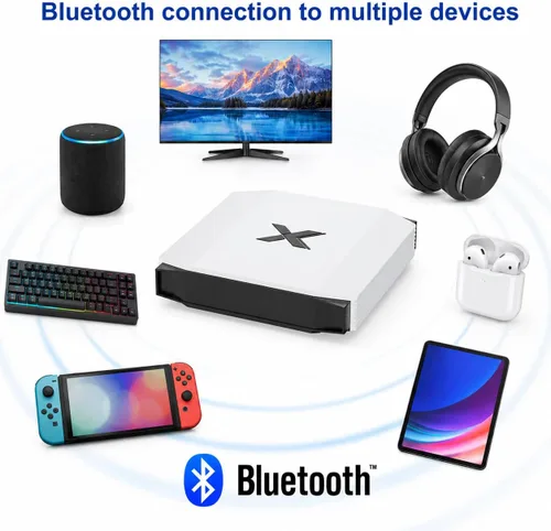 Vista 14 de Android TV Box 4GB RAM 32GB ROM, 4K Ultra HD HDR Quad Core Set Top Box, Dual Band 2.4G 5G WiFi Bluetooth 5.0, Plug & Play Smart TV Box para TV
