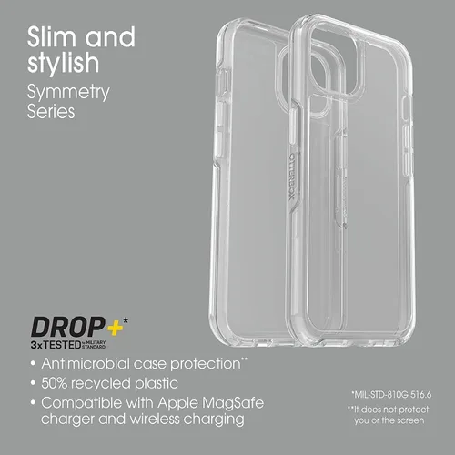 Vista 8 de OtterBox Symmetry Clear Series - Funda solo para iPhone 13, no se ofrece al por menor - Cama de rosas Bed Of Roses