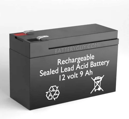 Vista 2 de BatteryGuy Batería recargable de alta velocidad sellada de plomo ácido de 12v 9Ah - (cantidad de 2)