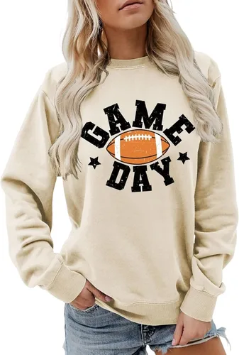 Vista 2 de Women's Oversized Sweatshirt, Long Sleeve Sweatshirts Crewneck Printed Pullover Tops, S-3XL