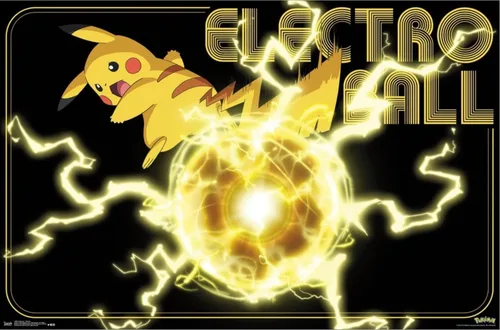 Vista 2 de Trends International Pokémon - Póster de pared de Pikachu, 22.37 x 34.00 pulgadas, lienzo estirado