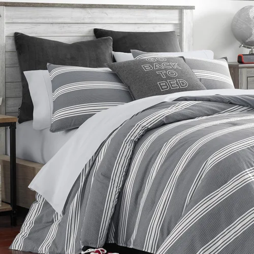 Vista 8 de Nautica - Juego de edredón King, ropa de cama reversible de algodón con fundas a juego y bolsa de lavandería reutilizable, peso medio, certificado