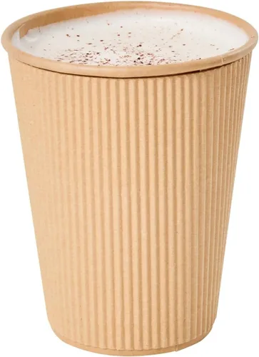 Vista 58 de 500 unidades de tazas desechables negras de 4 onzas para bebidas calientes con diseño de pared ondulada: no necesita mangas - Perfectas