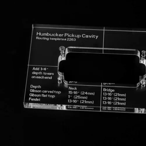Vista 3 de Musiclily Plantilla de enrutamiento Humbucker de acrílico precisa Pro CNC para cuerpo de guitarra eléctrica Para el cuerpo