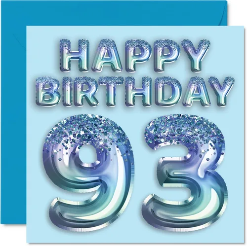 Vista 211 de Stuff4 Tarjeta de primer cumpleaños para niños, globo de fiesta con purpurina azul, tarjetas de feliz cumpleaños para niño de 1 año, nieto, hijo, 57