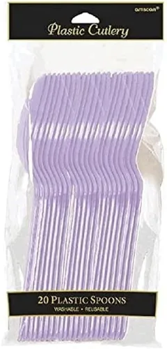 Vista 16 de Vibrantes cucharas de plástico color rojo manzana (paquete de 20) – ecológicas, duraderas y llamativas, perfectas para fiestas y eventos