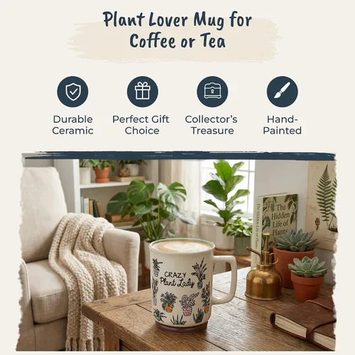 Vista 4 de Taza Crazy Plant Lady de 18 onzas