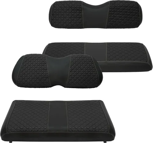 Vista 10 de XUANYUDG0769 Fundas de Asiento Delantero y Trasero para Carrito de Golf para EZGO TXT/RXV Club Car DS/Precedent Yamaha G29, Hechas de Vinilo