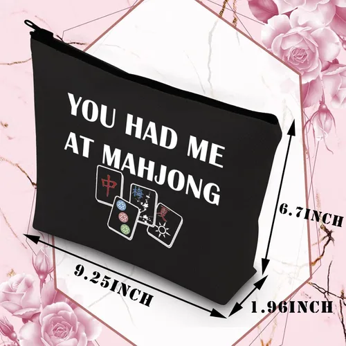 Vista 2 de BDPWSS Divertido Mahjong Mahjong Bolsa de Mahjong Amante Regalo Mahjong Azulejos Bolsa Mahjong Chica Cosméticos Bolsa Mahjong Juego de mesa Bolsa