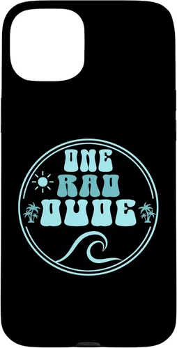 Vista 9 de One Rad Dude 1st Birthday Surf Beach Groovy Case for iPhone 17