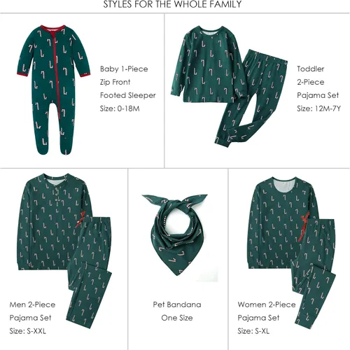 Vista 4 de Owlivia Pijamas de Navidad de Halloween para la familia, pijamas de algodón orgánico a juego candies