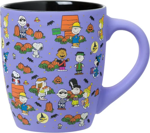 Vista 6 de Silver Buffalo Peanuts - Disfraz de Halloween Boo Crew, taza de cerámica, 20 onzas