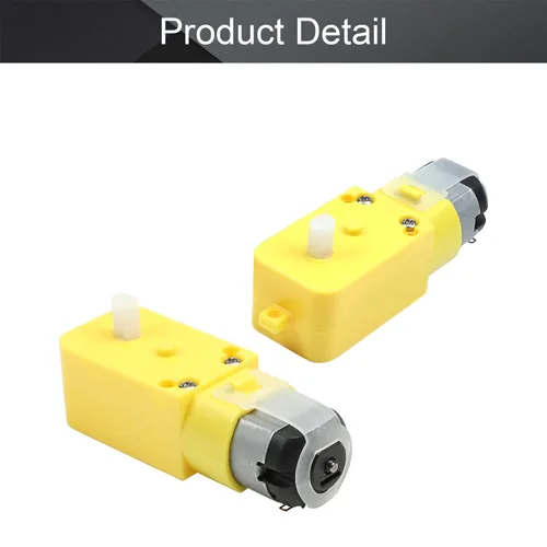 Vista 3 de Fielect Motor eléctrico de CC de 3 a 6 V TT Motor de engranajes 1:120 de doble eje para Arduino Smart Car Robot Juguetes Coches Modelos de chasis