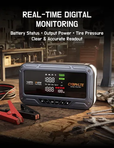 Vista 7 de Arrancador con compresor de aire 8000A 160 PSI, 65W USB-C