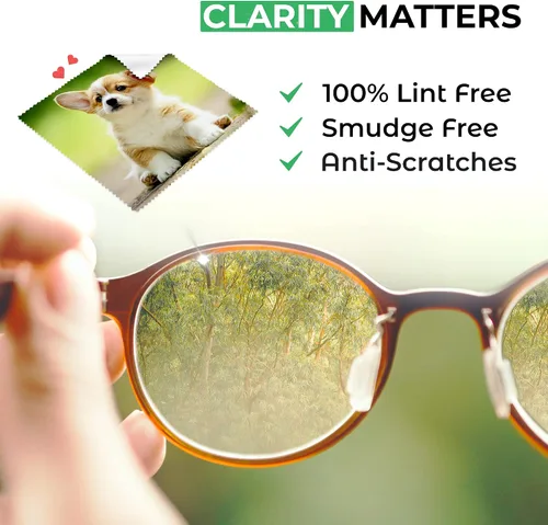 Vista 5 de Paño de limpieza de microfibra para gafas - Paño de limpieza de lentes - Paño de limpieza de lentes - Paño de limpieza de gafas de microfibra