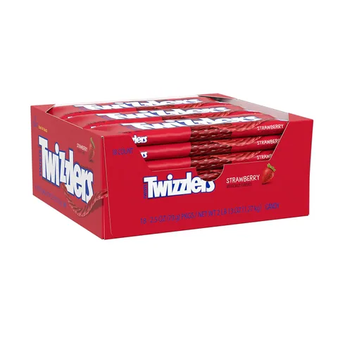 Vista 3 de TWIZZLERS Twists - Paquete de dulces masticables con sabor a fresa, 2.5 onzas (18 unidades)