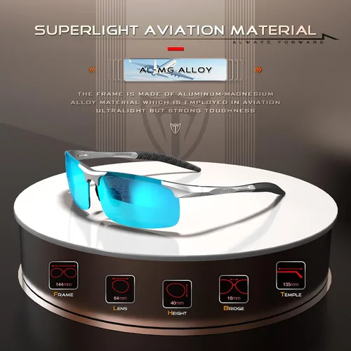 Vista 3 de ATTCL Gafas de sol polarizadas de conducción de moda para hombres - Marco ultraligero de metal Al-Mg