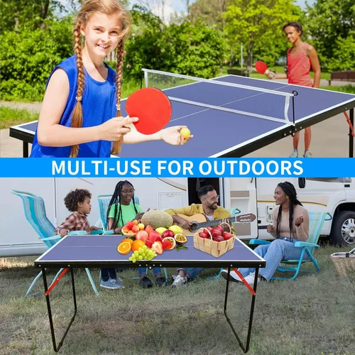 Vista 3 de Mesa de tenis de mesa portátil, mesa de ping pong de tamaño mediano