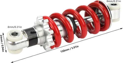 Vista 4 de Amortiguadores de 5.91 pulgadas, 750 libras, amortiguador de suspensión universal para motocicleta eléctrica, ciclomotor, mini motocicleta