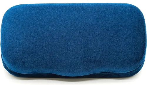 Vista 6 de Hard Shell Glasses Case w/Cloth,Velvet Reading Glass, Eyeglass Case, Lightweight, Crush-Resistant, Men & Women Azul terciopelo