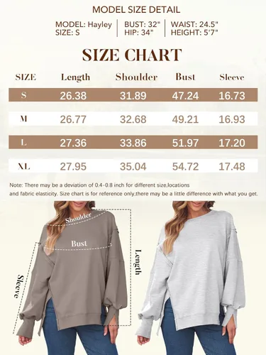 Vista 6 de Trendy Queen Sudaderas de cuello redondo de gran tamaño para mujer, ropa de otoño, a la moda, ropa de invierno Y2K para adolescentes y niñas