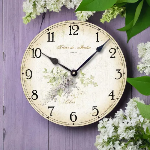 Vista 2 de Artículo C2000 Vintage Shabby Chic Estilo 10.5 Pulgadas Lilas Reloj