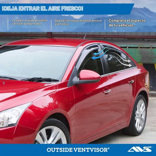 Vista 2 de Auto Ventshade [AVS] Protectores de lluvia de montaje exterior para Ford Explorer 2020 - 2026 Viseras de ventilación de ventana, 4 uds. - Humo