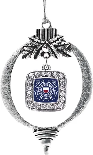 Vista 273 de Inspired Silver - Nana púrpura - Adorno de Navidad plateado - Adorno cuadrado para árbol de Navidad con circonita cúbica - Decoración colgante