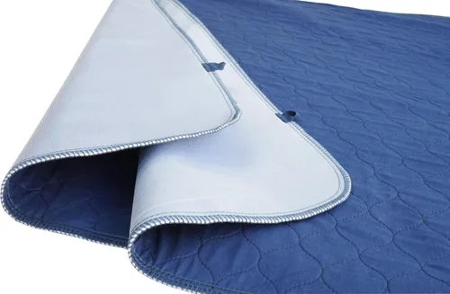 Vista 3 de Carebore - Almohadillas reutilizables para incontinencia de 34 x 36 pulgadas, paquete de 2, azul marino Extra Absorbent, Leakproof, Washable