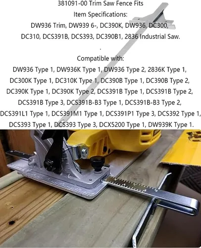 Vista 4 de Guía 381091-00edge para sierra circular inalámbrica Dewalt