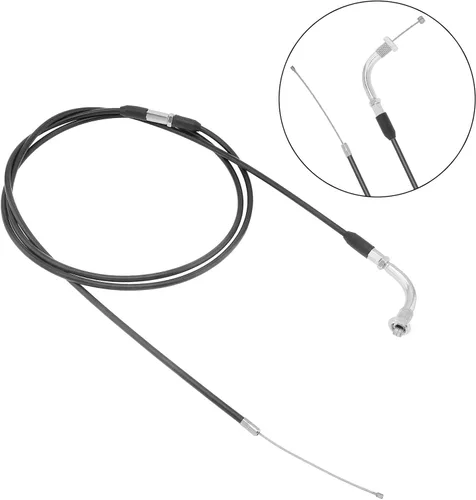 Vista 3 de Windance Cable del acelerador de repuesto de motocicleta de alto rendimiento, 74.8 in, cable de acelerador de carburador deslizante plano ajustable