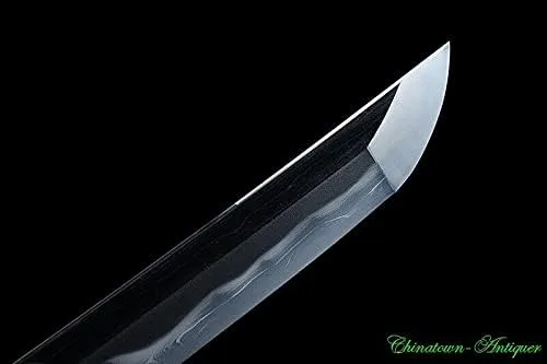 Vista 3 de Espada japonesa Honsanmai Kobuse Jihada forjado SandwichHoja de acero Hamon