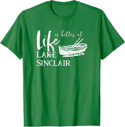 Vista 5 de Life is Better at Lake Sinclair Georgia Camiseta Negro