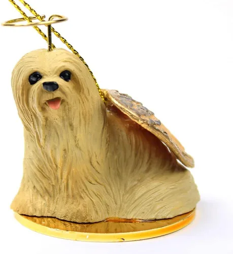 Vista 197 de Conversation Concepts Adorno navideño: Chihuahua, pelo largo 19-Dorado