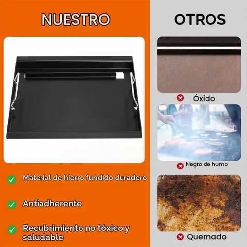 Vista 4 de DELSbbq Plancha de tamaño completo de 17" para parrillas de gas Charbroil