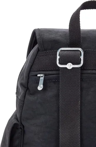 Vista 7 de Mochila pequeña Kipling City Pack para mujer, mochila ligera y versátil para el día, Negro (Black Noir), Pequeño