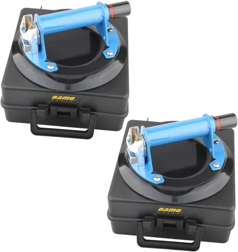 Vista 3 de DAMO Ventosa al vacío de 8 pulgadas para elevación de vidrio y granito, elevador de vidrio resistente con mango de metal, ventosas con bomba