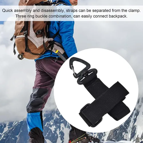Vista 6 de 2 correas de soporte para guantes de SkySmile para escalar, hebilla de gancho multiusos para guantes
